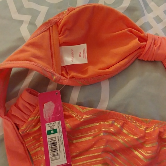 Xhilaration bikini set- peach coral and gold - Picture 3 of 6